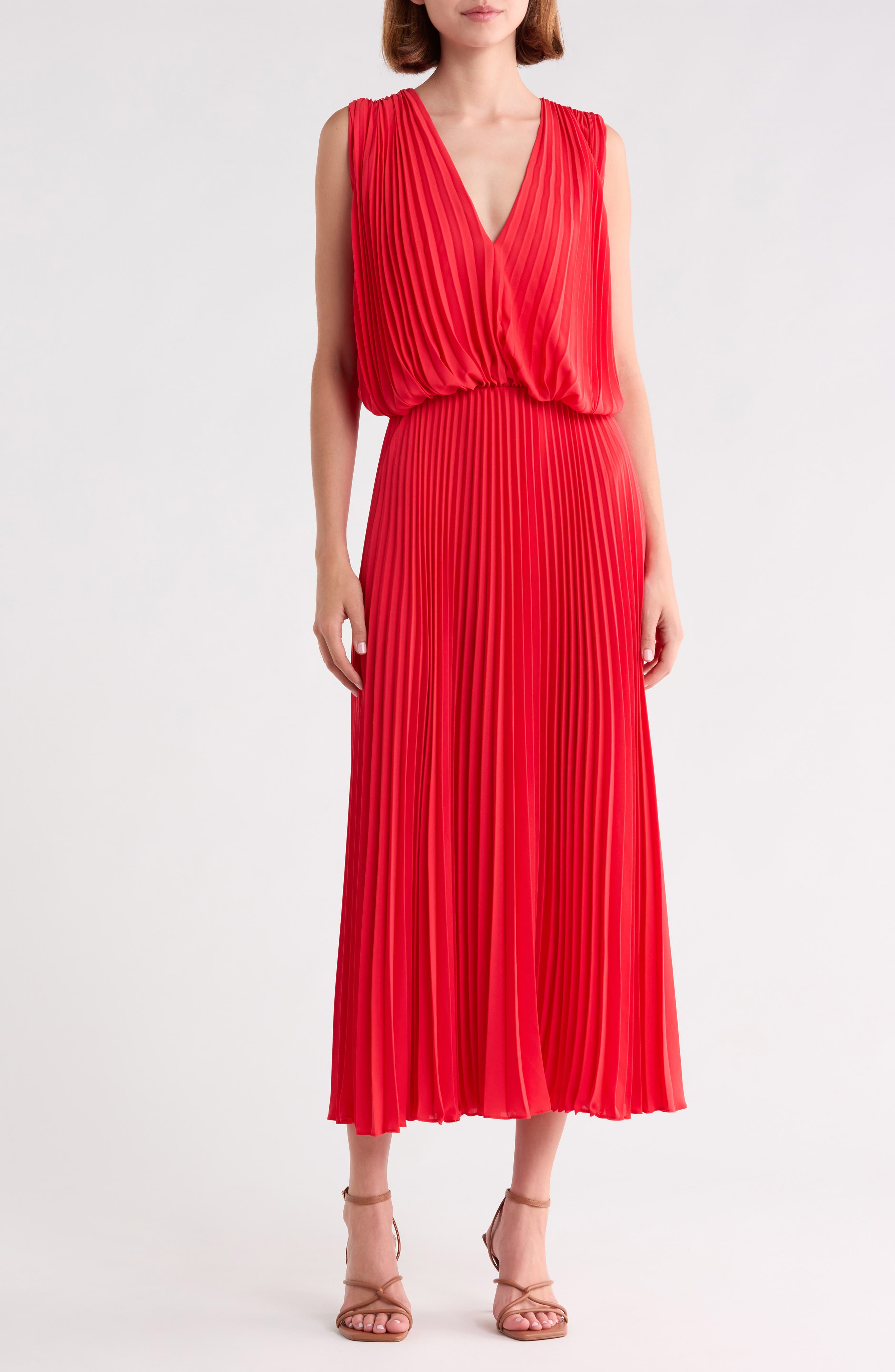 Sleeveless Plissé Dress