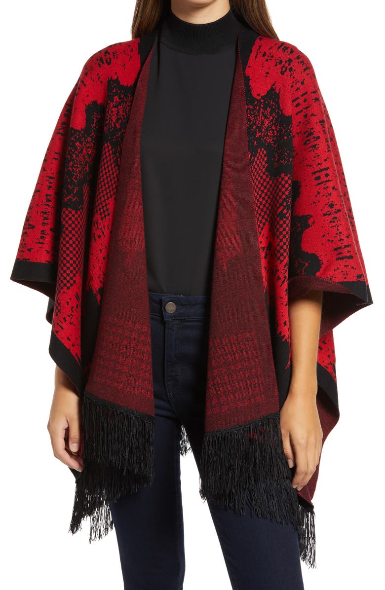 Ming Wang Fringe Wrap, Main, color,