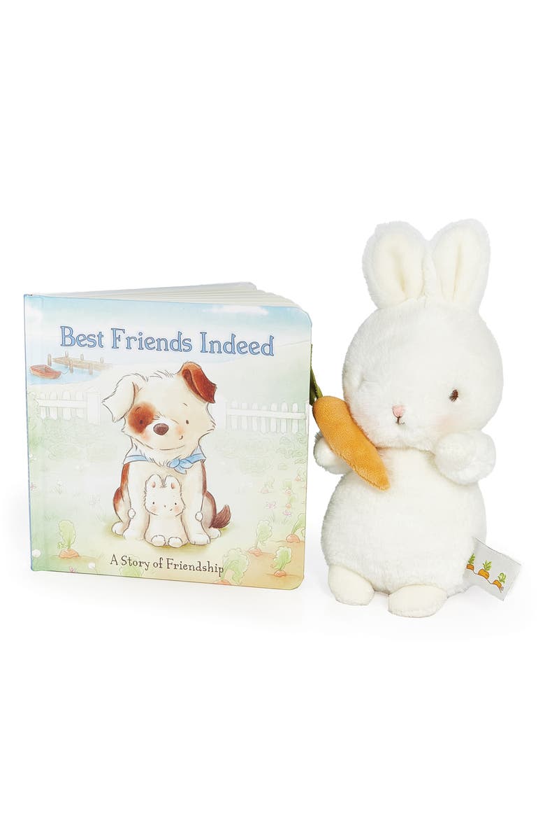 Bunnies by the Bay Bud Bunny Board Book & Plush Bunny Gift Set, Main, color, White