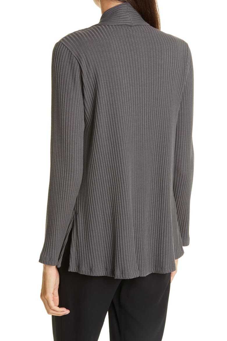 Rib Knit Cardigan, Alternate, color, BARK