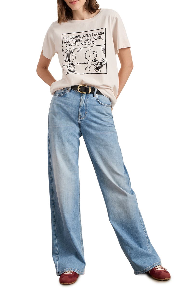 Sanctuary Aren't Gonna Keep Quiet Cotton Graphic T-Shirt, Alternate, color, Pink Milk