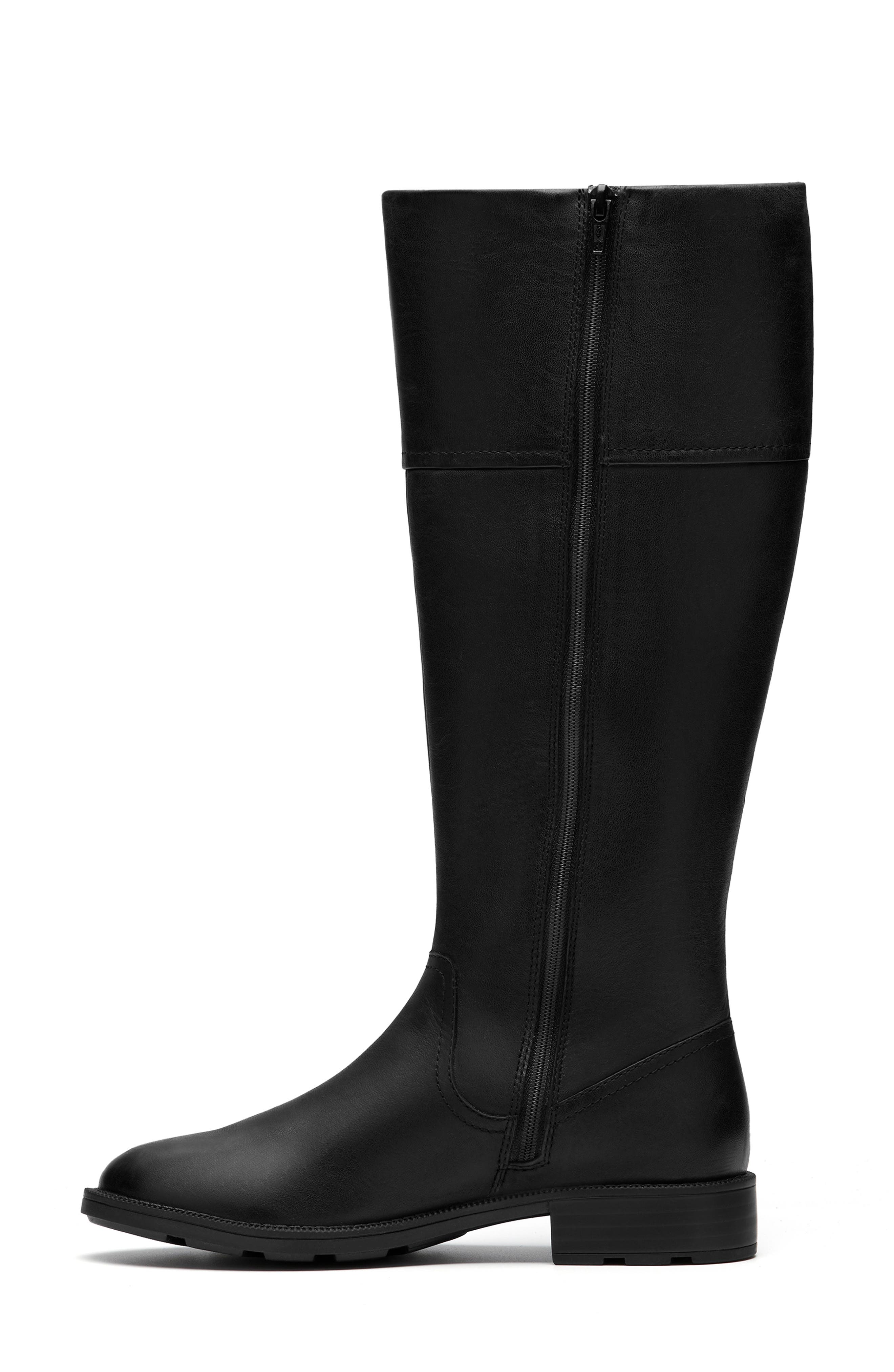 Clarks<sup>®</sup> Adalynn Hope Knee High Boot, Alternate, color, Black Leather