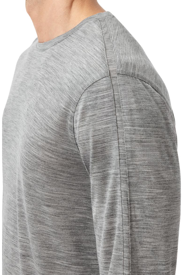 Clemente Lyocell & Wool Long Sleeve T-Shirt, Alternate, color, MED GREY