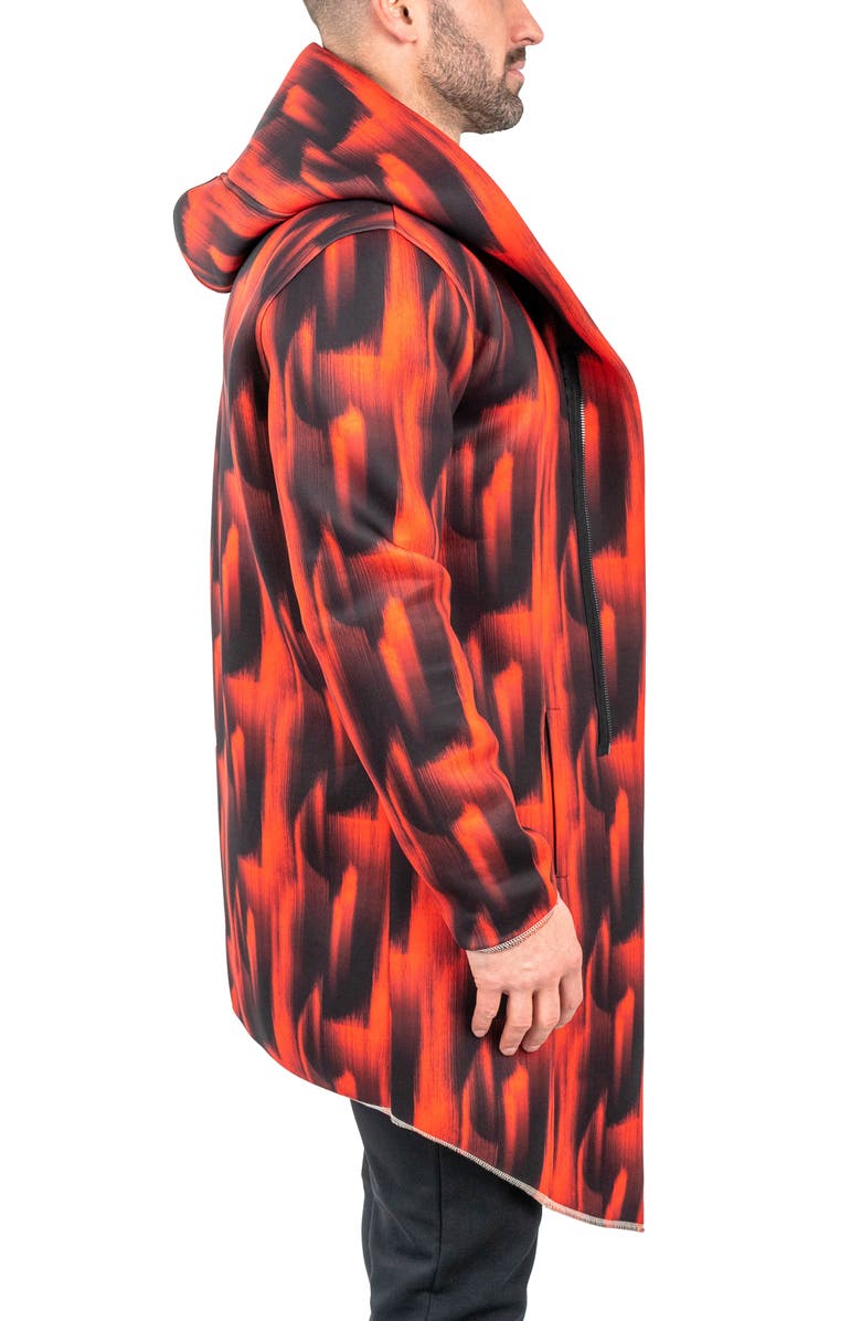 Maceoo Hooded Longline Jacket, Alternate, color, Red