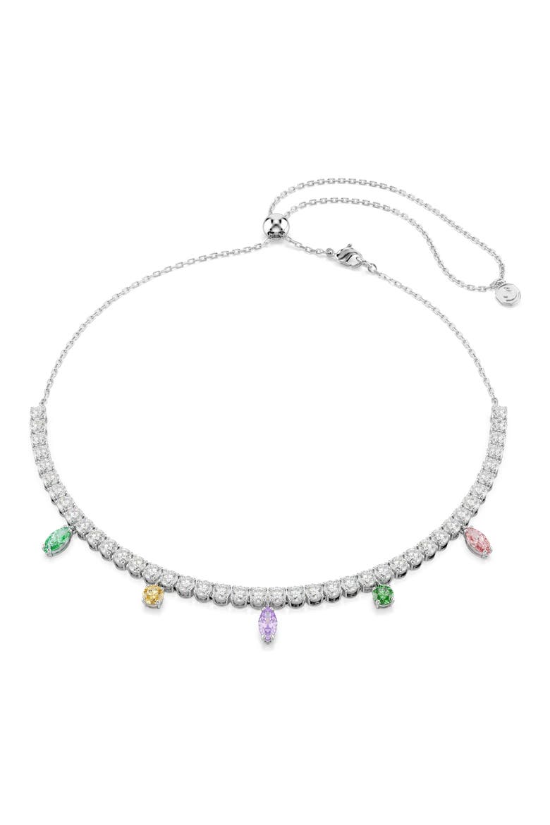 x Ariana Grande Multicolor Crystal Charm Necklace, Main, color, SILVER/ MULTI