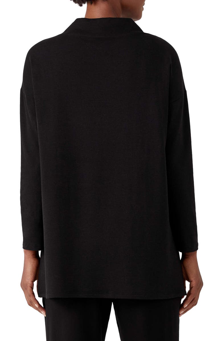 Eileen Fisher Funnel Neck Tunic Sweater, Alternate, color, 