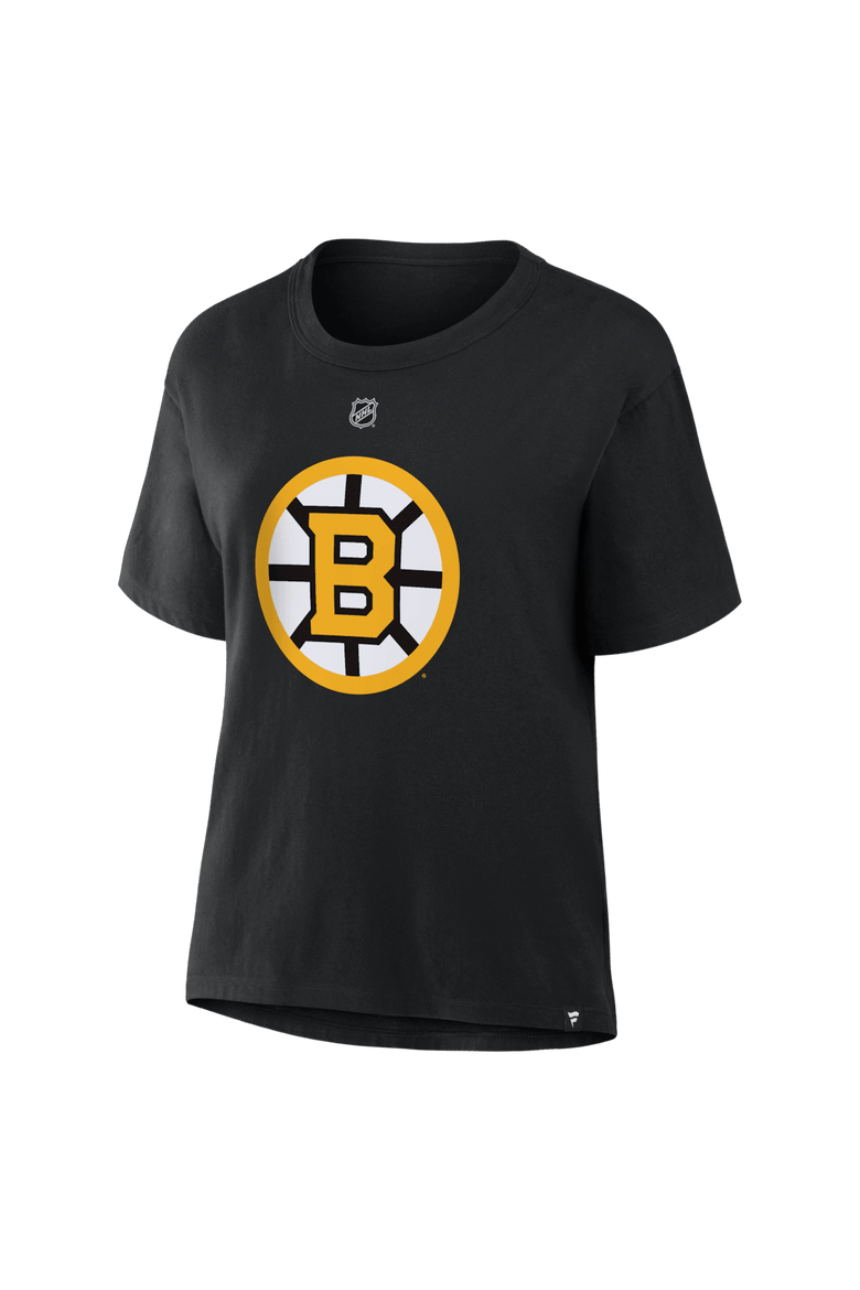 Women's Fanatics Charlie McAvoy Black Boston Bruins Authentic Stack Name & Number T-Shirt, Alternate, color, Black
