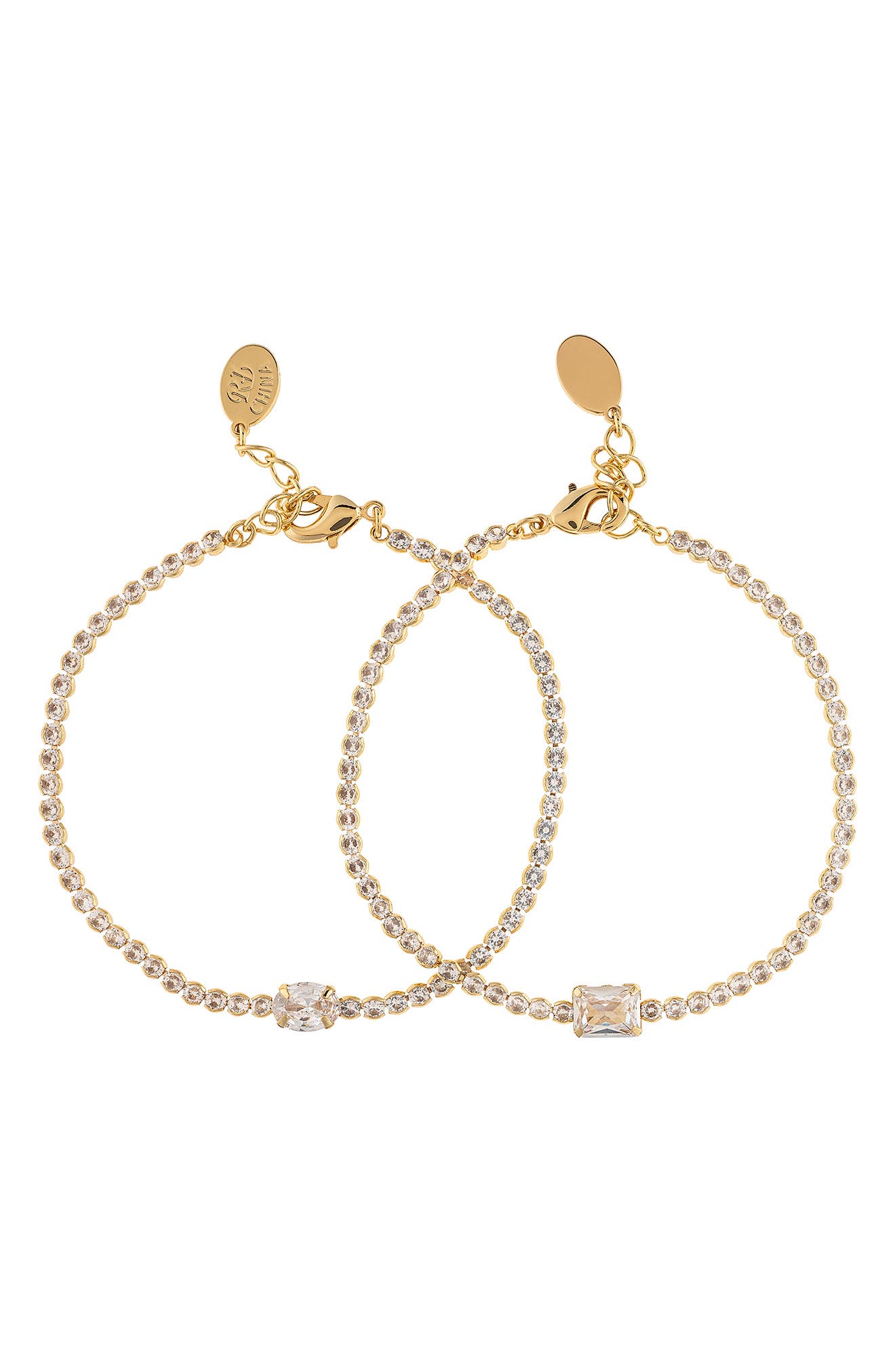 Set of 2 Cubic Zirconia Tennis Bracelets