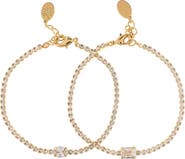 RIVKA FRIEDMAN Set of 2 Cubic Zirconia Tennis Bracelets