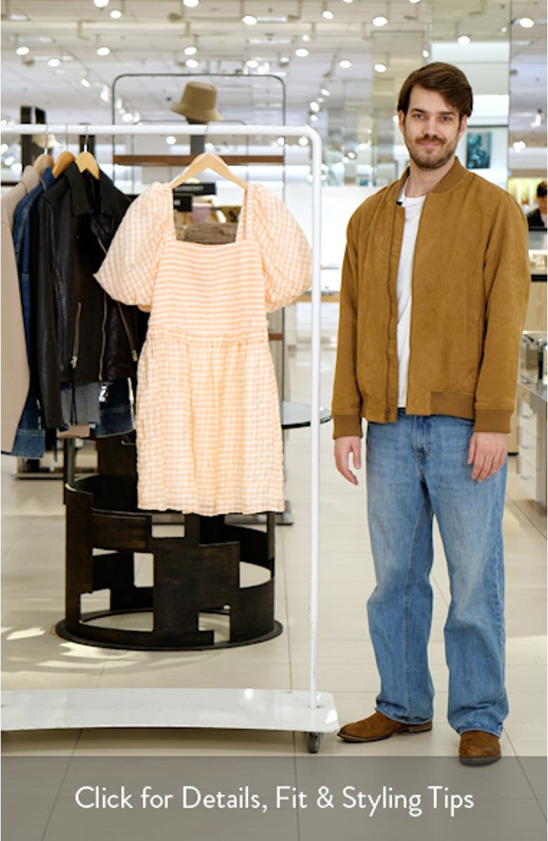 Gingham Smocked Minidress, sales video thumbnail