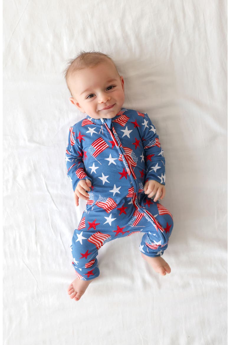 Fitted Convertible One-Piece Pajamas, Alternate, color, BLUE