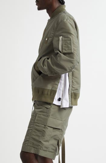 Sacai Nylon Twill Bomber Jacket | Nordstrom