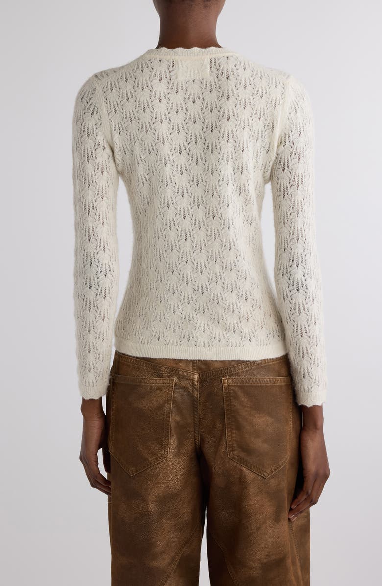 Isabel Marant Étoile Obeline Pointelle Sweater, Alternate, color, Ecru