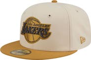 New Era Men's New Era Cream/Tan Los Angeles Lakers Two-Tone Color Pack 59FIFTY Fitted Hat