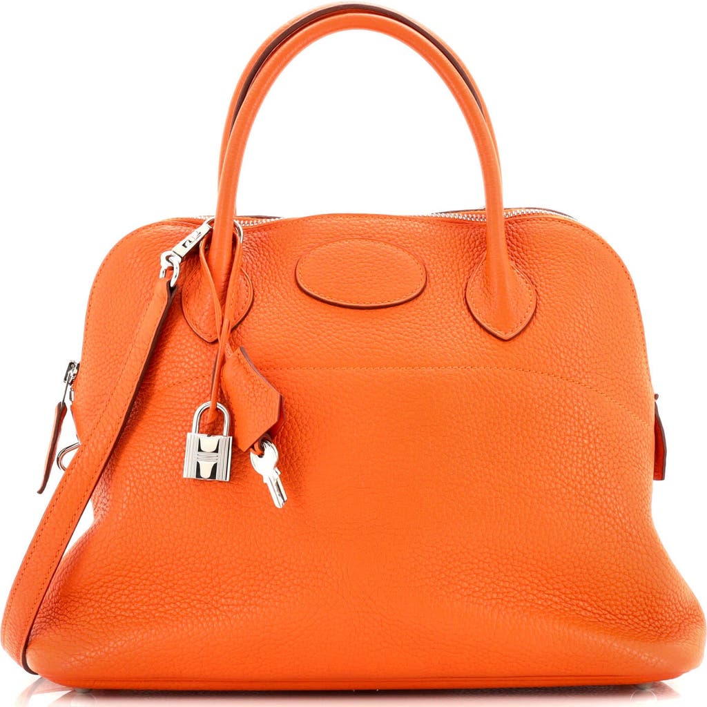 Pre-owned Hermes Hermes Bolide Bag Clemence 31 In Orange