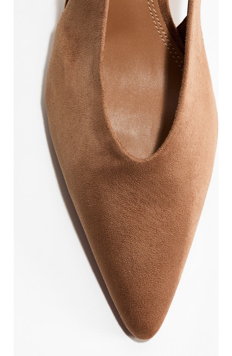 H&M Kitten-heeled Slingbacks, Alternate, color, Dark Beige