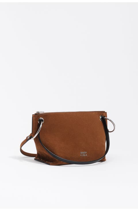 Medium Suede Trapecio Bag