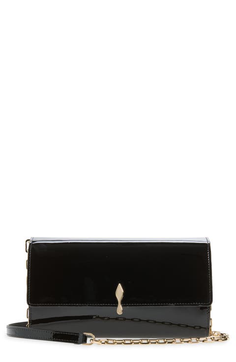 Bettina Patent Leather Wallet on a Chain