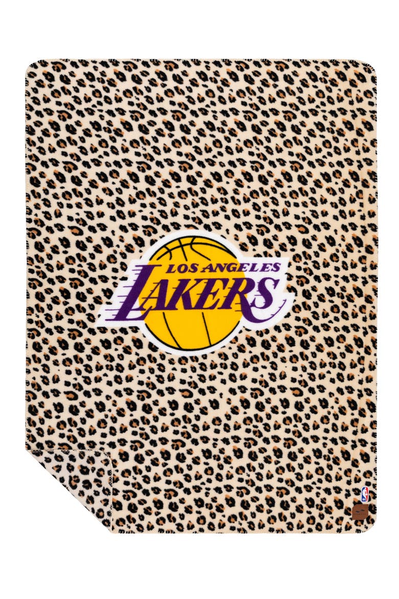 NBA Lakers Cheetah Print Blanket, Main, color, MULTI