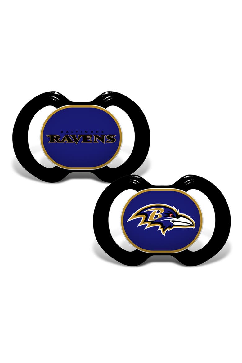 Baltimore Ravens Pacifier 2-Pack, Main, color, Multicolor