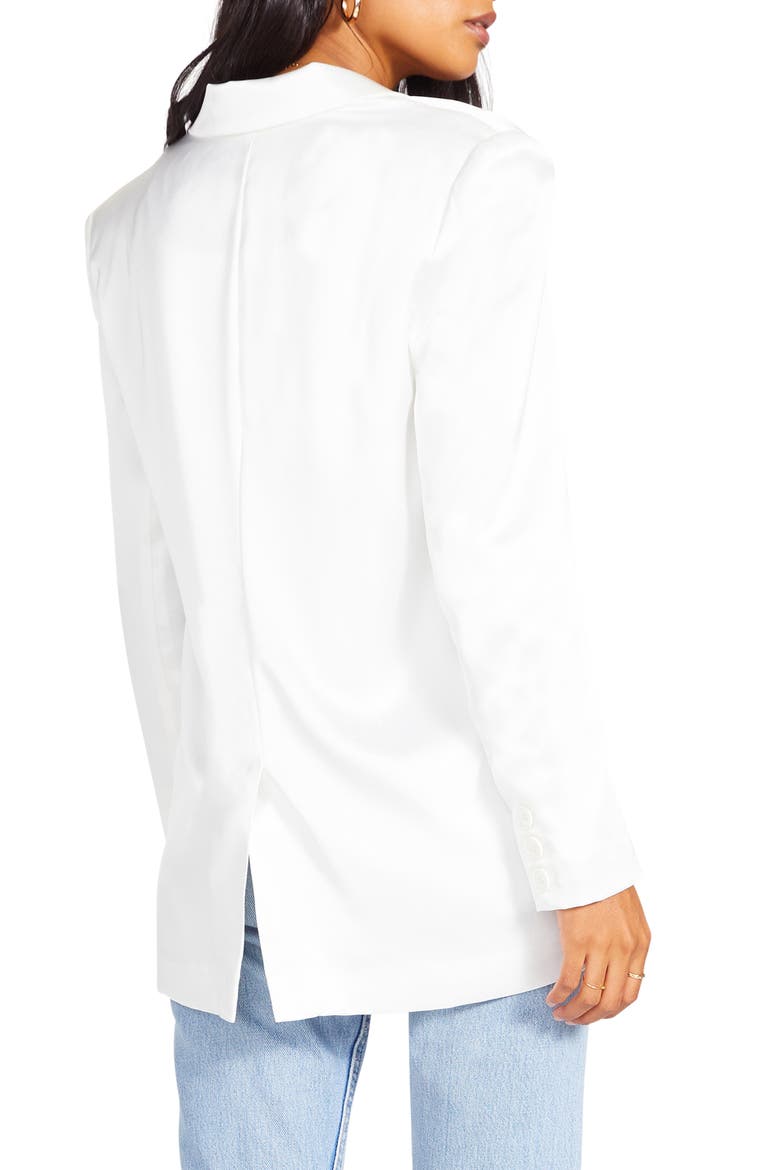BB Dakota Smooth Talk Satin Blazer, Alternate, color, WHITE