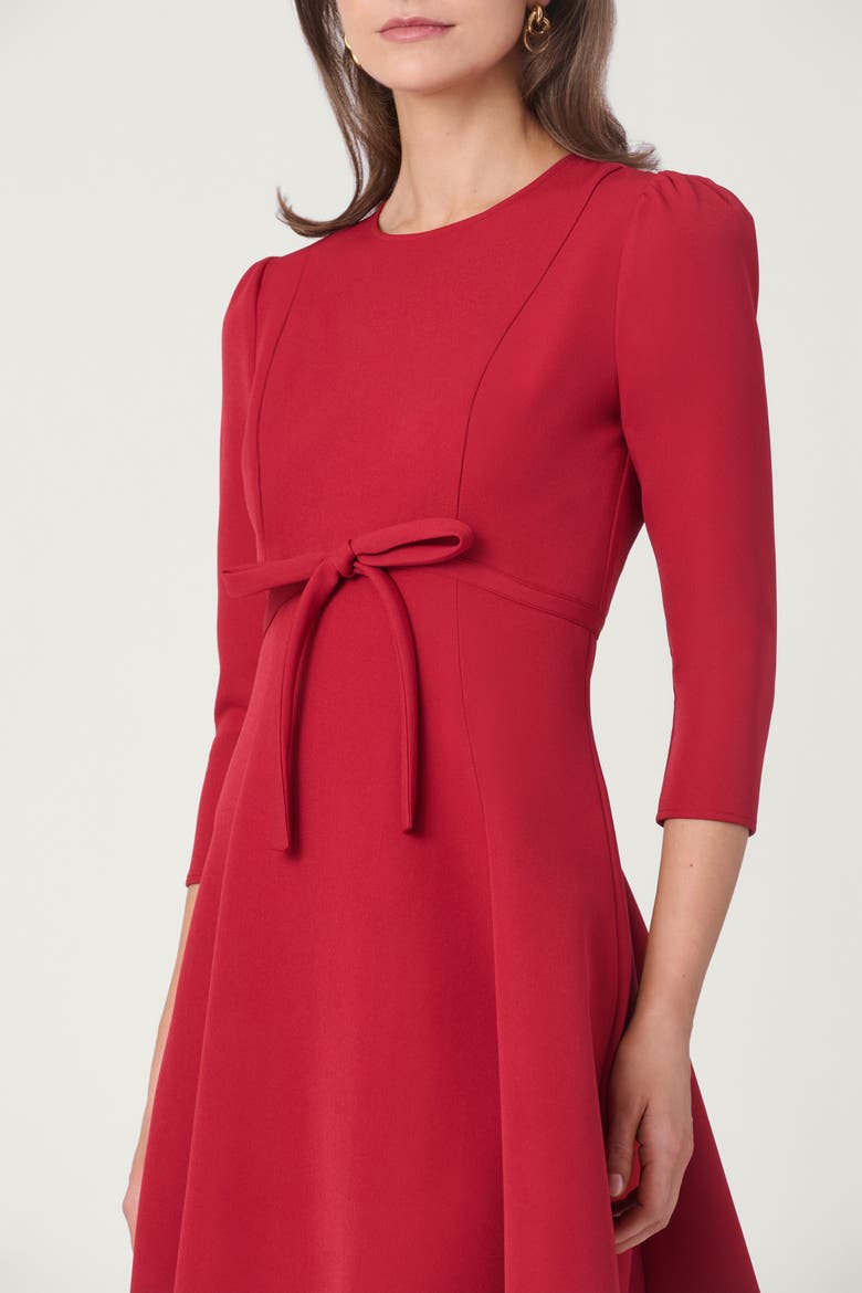 Crepe Cindy Dress, Alternate, color, Burgundy