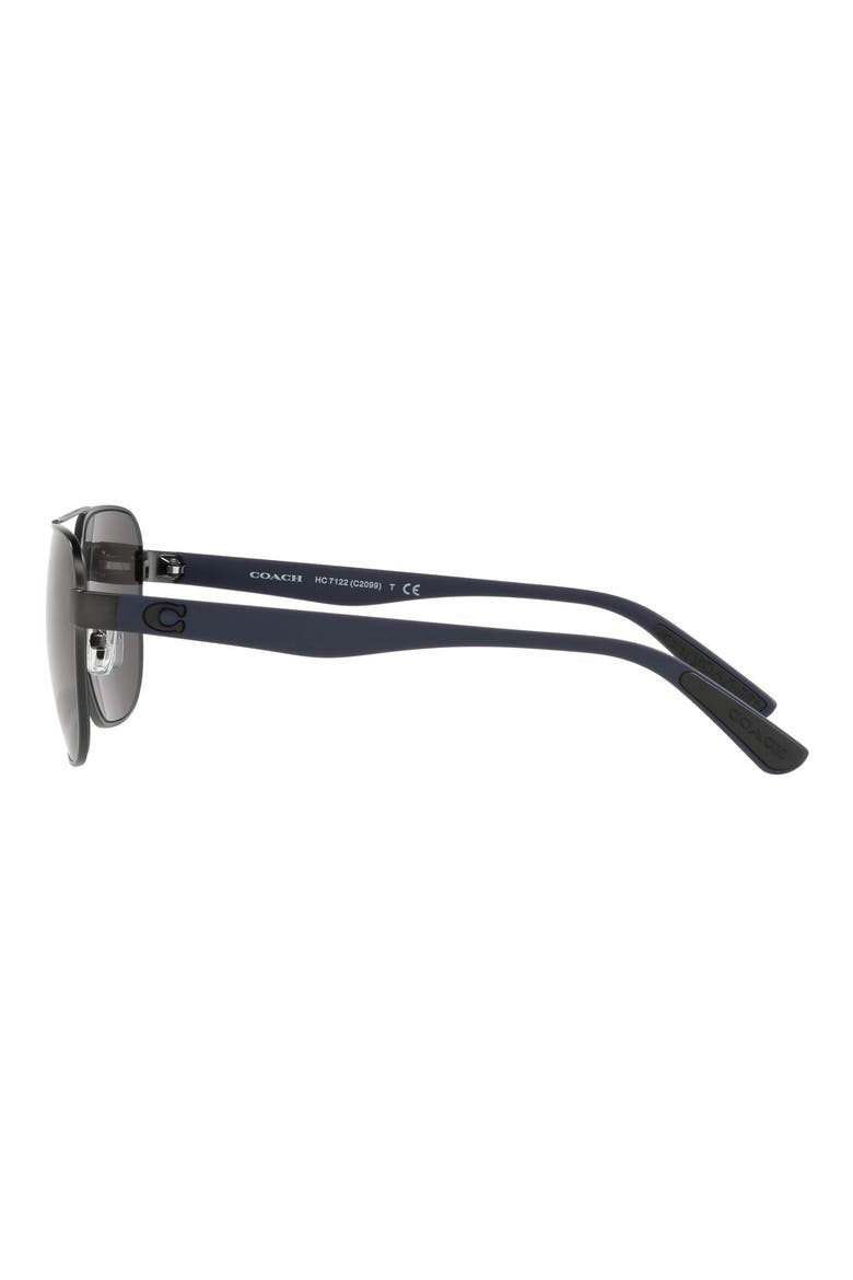 58mm Square Metal Sunglasses, Alternate, color, MATTE GUNMETAL