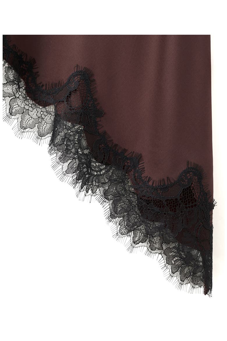 Lace Asymmetric Camisole Dress, Alternate, color, BURGUNDY