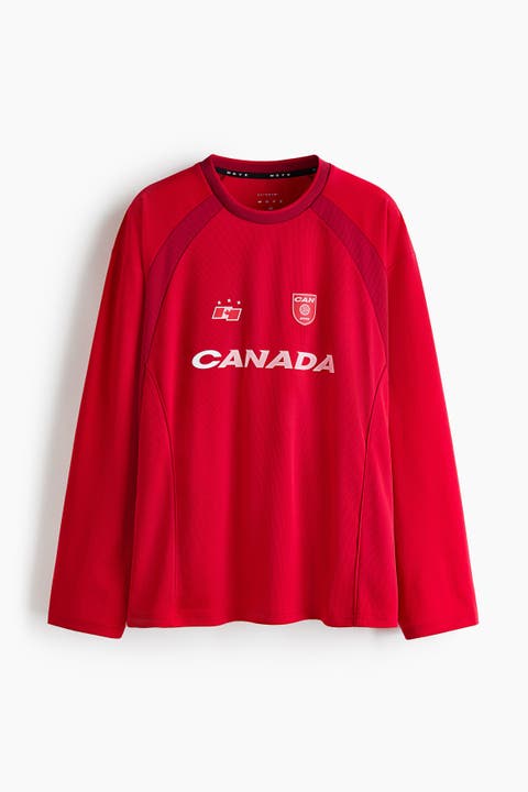 Oversized Fit Printed Football Shirt With Drymove
