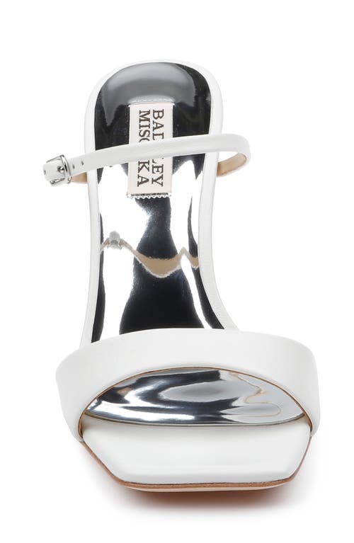 Badgley Mischka Collection Luna Wedge Slide Sandal In White