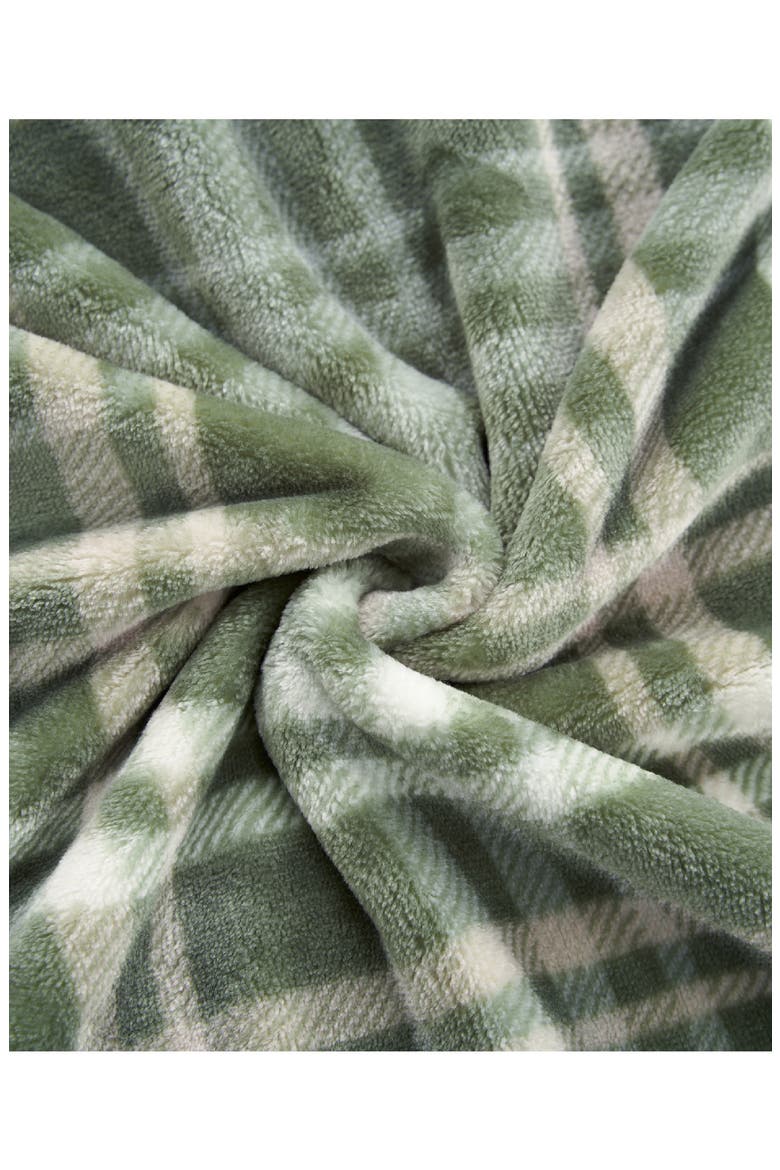 Cozy Plush Throw Blanket, Alternate, color, GREEN CHECK