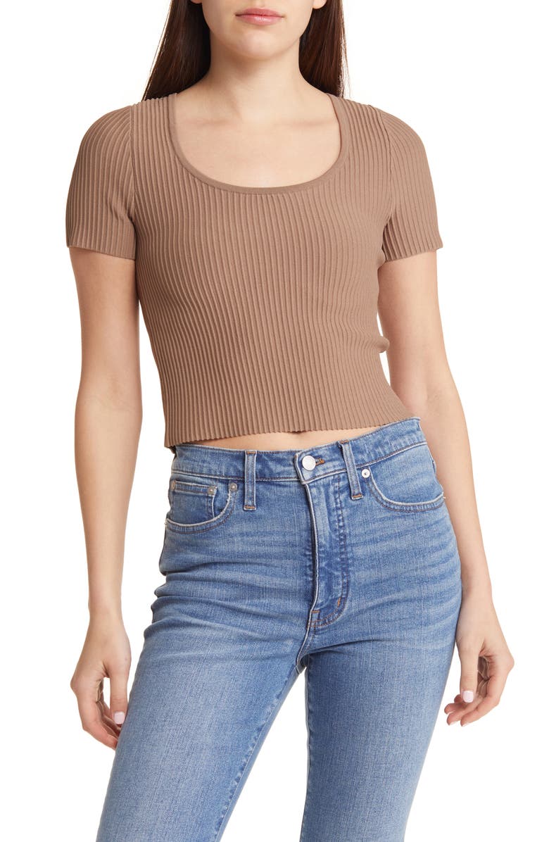 Madewell Ottoman Rib Crop Top, Main, color,