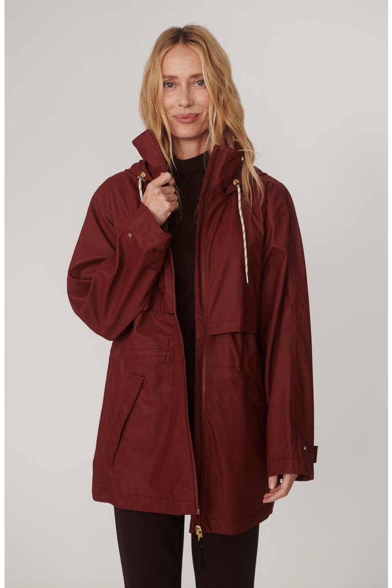 Alyssa Waterproof Rain Jacket, Alternate, color, ANDORRA BROWN
