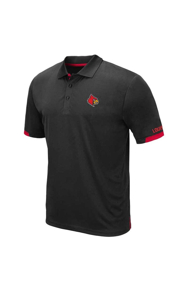 COLOSSEUM Men's Colosseum Black Louisville Cardinals Big & Tall Santry Polo, Alternate, color, Black