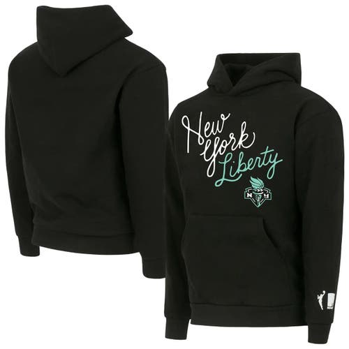 Round21 Unisex  Black New York Liberty Script Pullover Hoodie