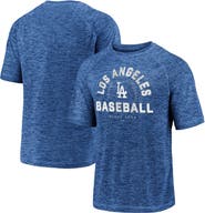 FANATICS Men's Fanatics Royal Los Angeles Dodgers Line Up Primary Threat Striated T-Shirt