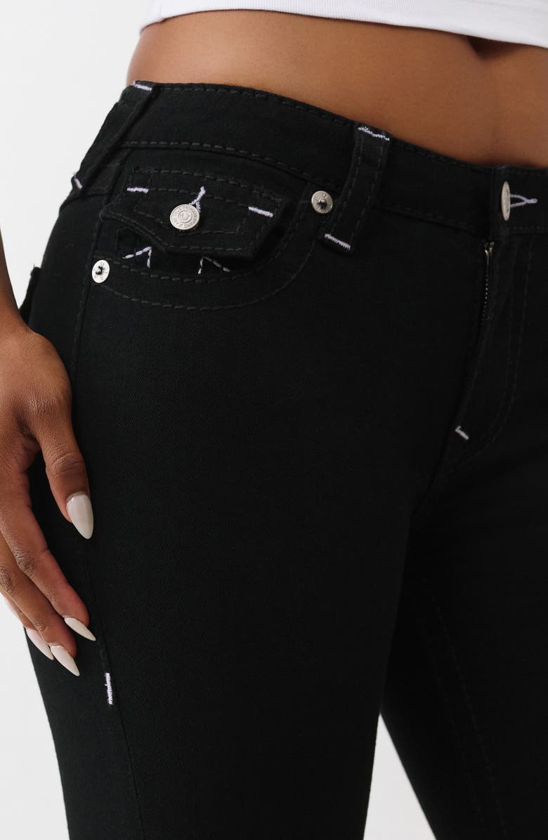 True Religion Joey Flap Flare Jeans, Alternate, color, 2Sb Black Rinse