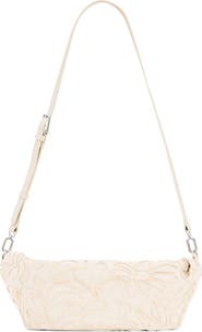 Desigual Raffia & Canvas Shoulder Bag