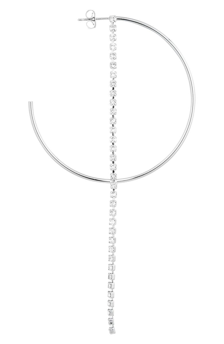 Justine Clenquet Milla Crystal Chain Hoop Earrings, Alternate, color,