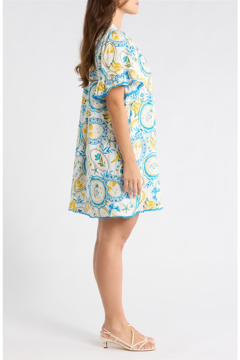 Harvest Island Darcie Shift Dress, Alternate, color, WHITE BLUE YELLOW