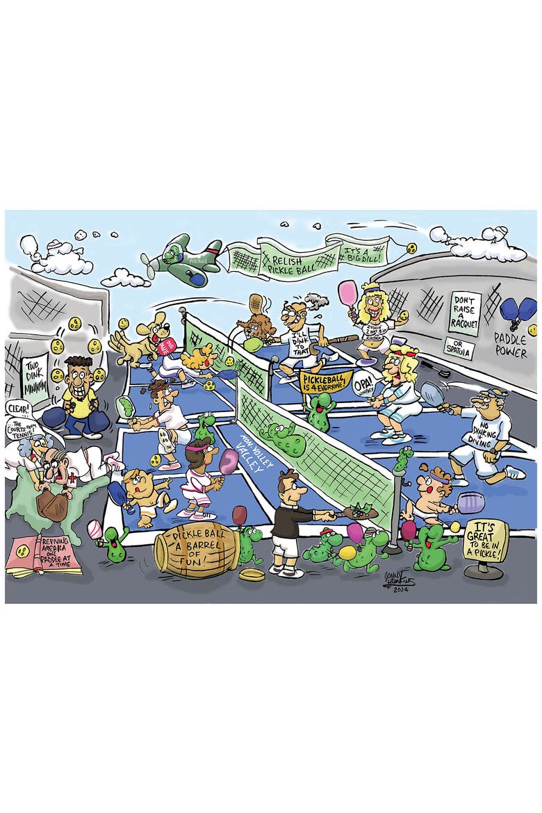 Pickleball Play 1000 piece Jigsaw Puzzle for Adults, Alternate, color, Multicolor