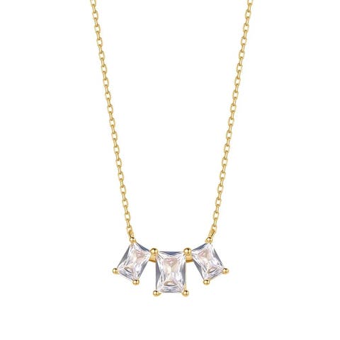 Trio Baguette Necklace