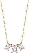 Mazin Jewels Trio Baguette Necklace