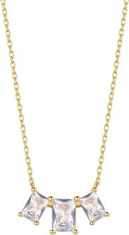 Mazin Jewels Trio Baguette Necklace