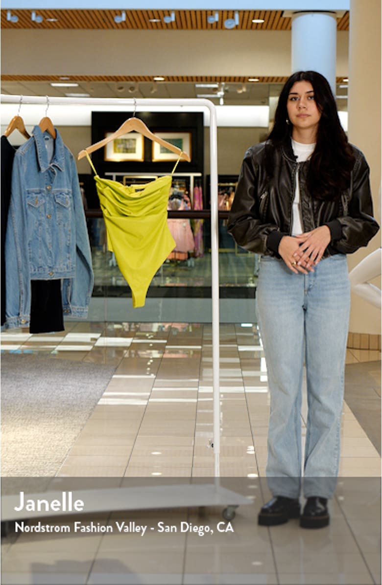 Faux Leather Tube Bodysuit, sales video thumbnail