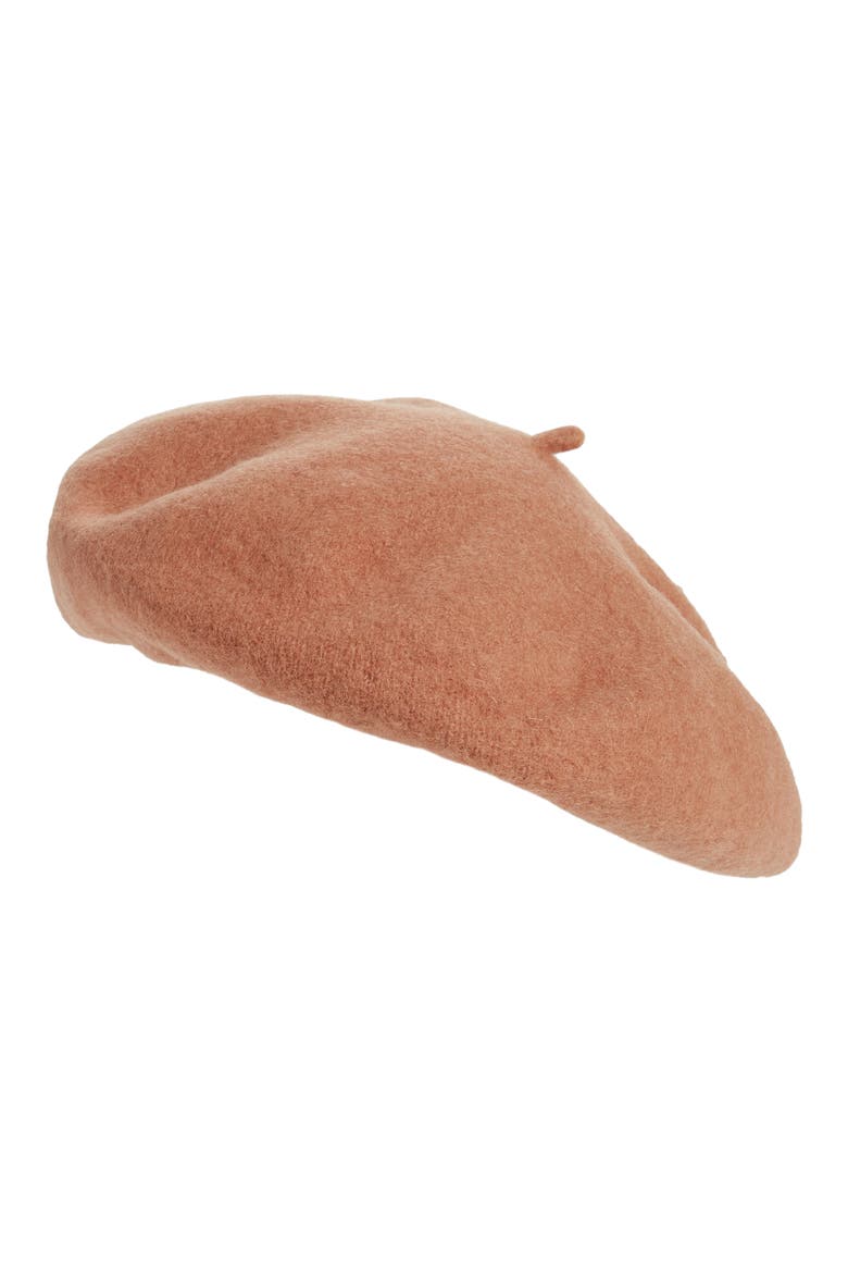 Wool Beret, Main, color, RUST