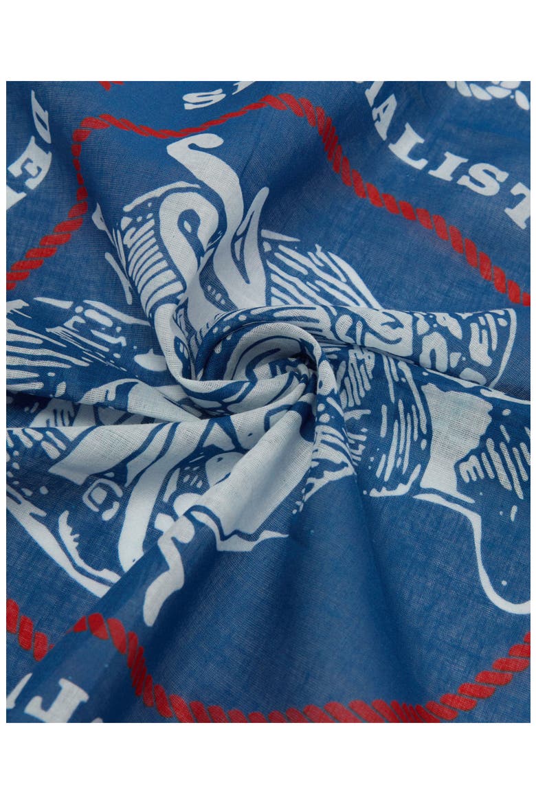 Heritage Print Cotton Bandana Scarf, Alternate, color, SAILBOAT BLUE