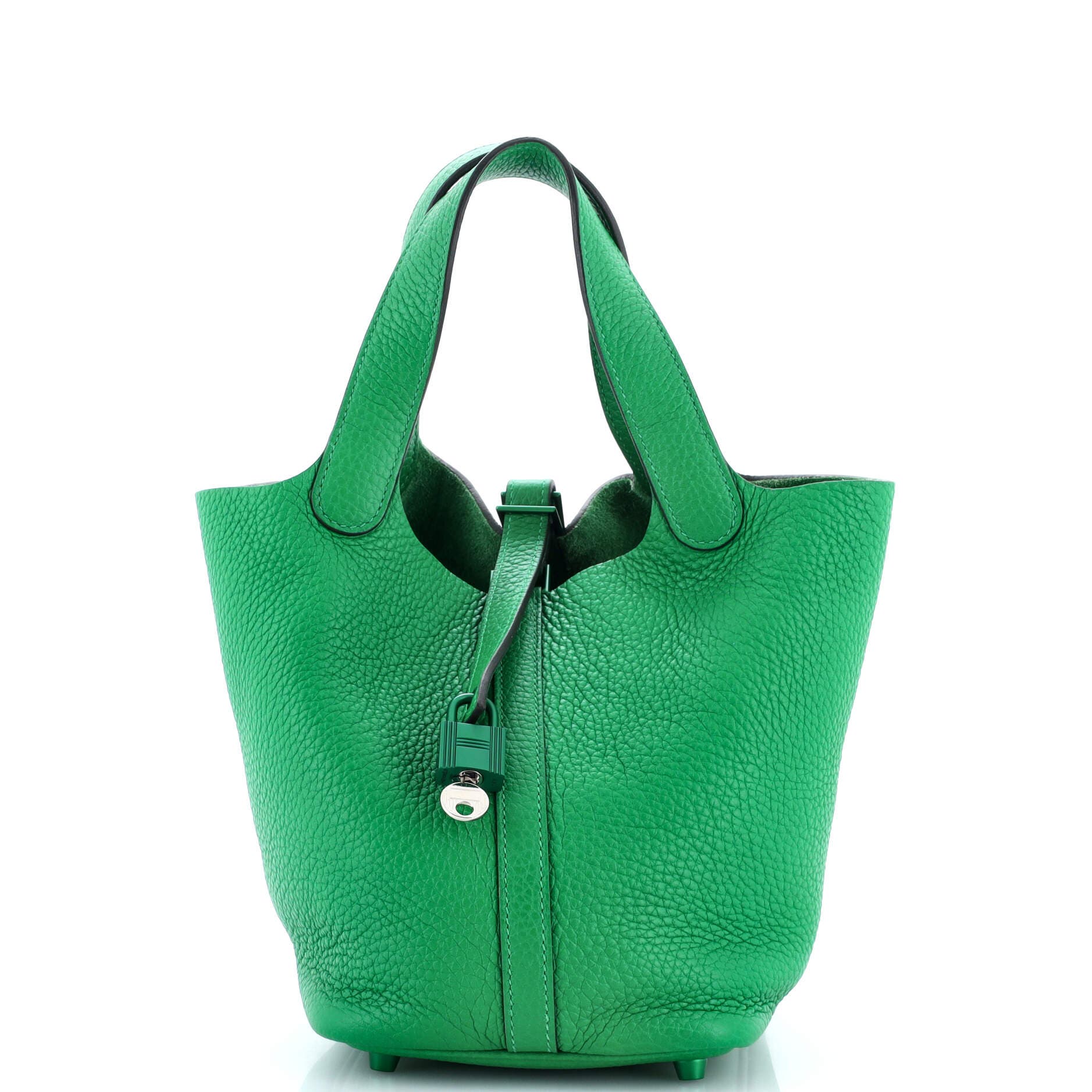 Pre-Owned Hermes Monochrome Picotin Lock Bag Clemence PM, Main, color, 