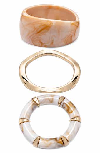 Set of 3 Molten Cream Bracelets
