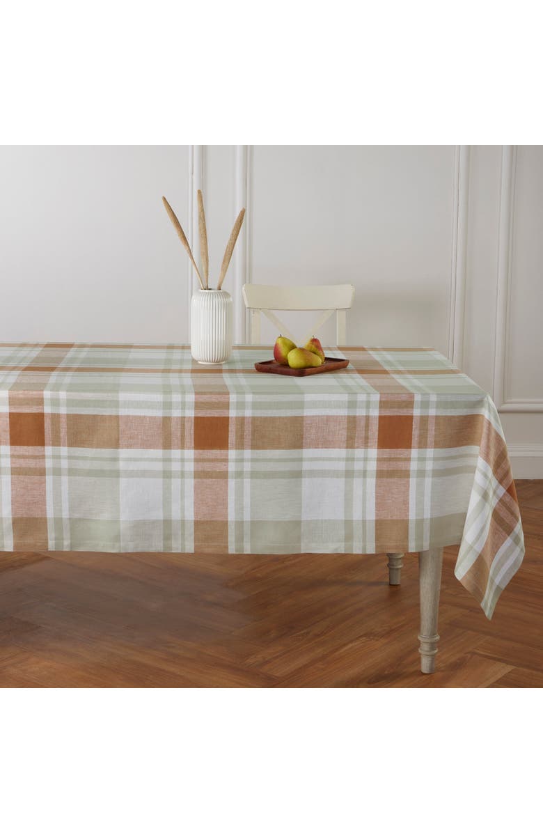 Solino Home Linen Tablecloth - Fall Harvest Plaid, Main, color, 